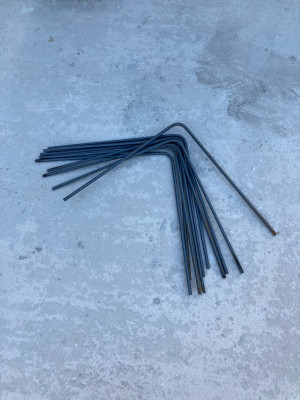 pliage des barres d'acier de 10mm de diamètre pour renforcer les angles